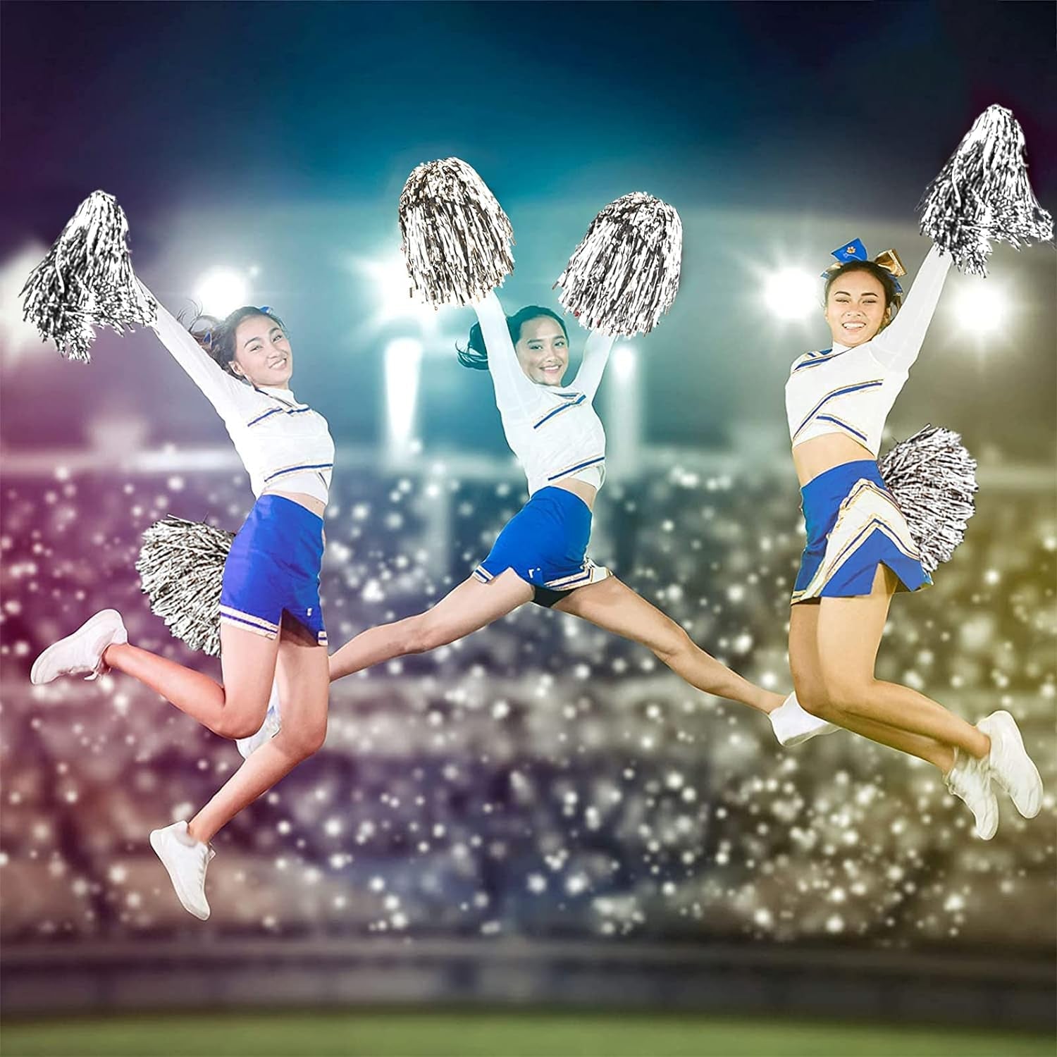 1 Piece Cheer Dance Sport Competition Cheerleading Pom Poms Flower Ball for  For Football Basketball Match Pompon Children Use